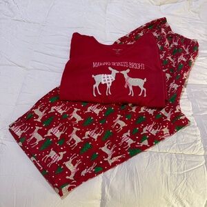 SOLD 3X 30/32 Dreams and Co 100% Cotton Christmas Pajama Set